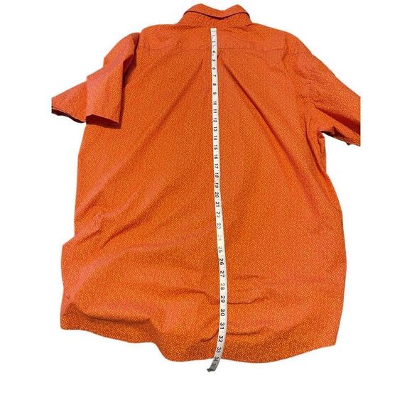 Noble Outfitters Mens Orange Short Sleeve Button-Down Shirt Size XXL - Picture 7 of 10